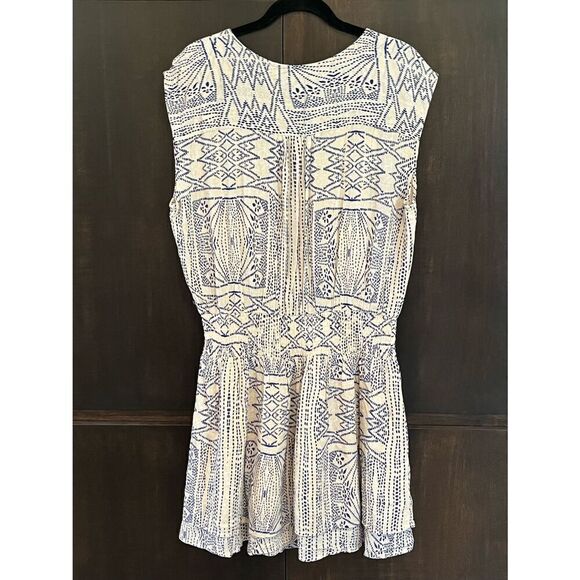 Kori America Blue & Cream Dress Medium - Picture 2 of 5